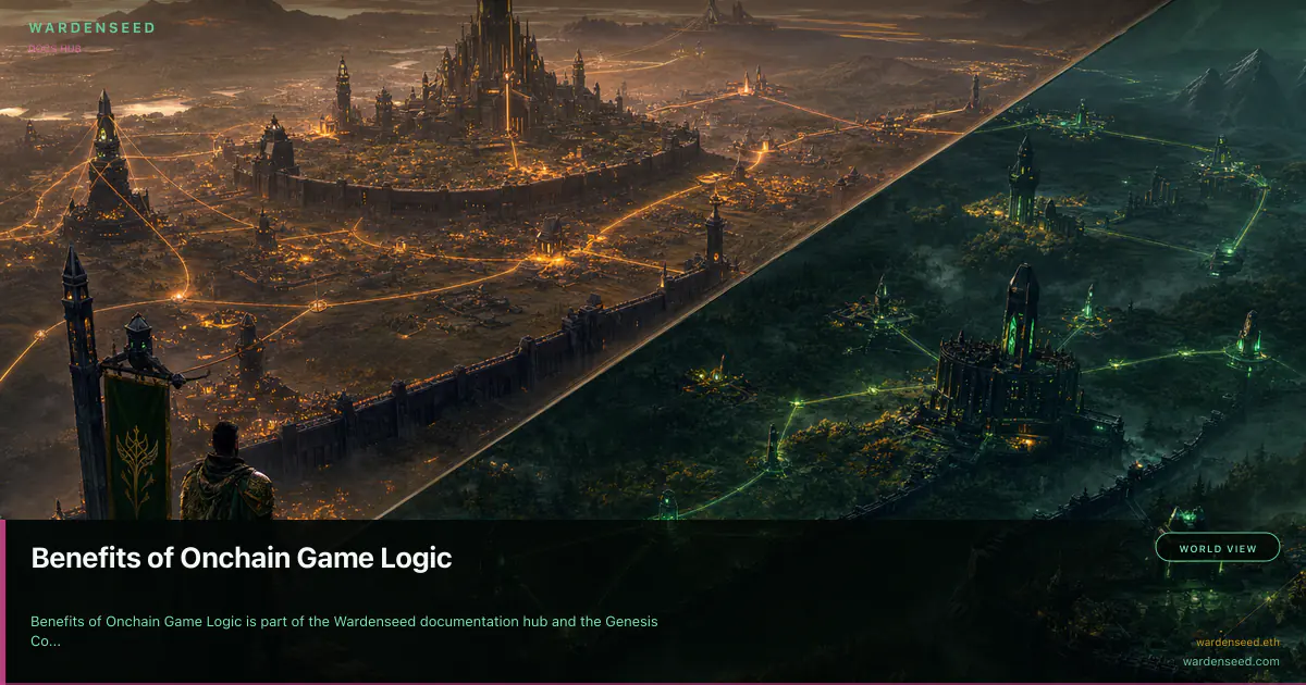 Benefits of Onchain Game Logic