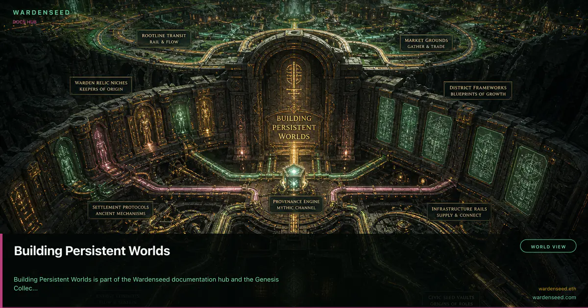 Building Persistent Worlds