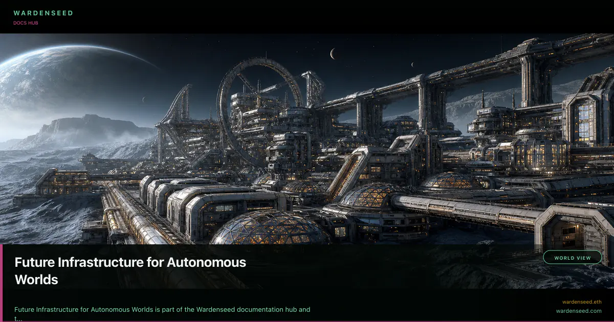Future Infrastructure for Autonomous Worlds
