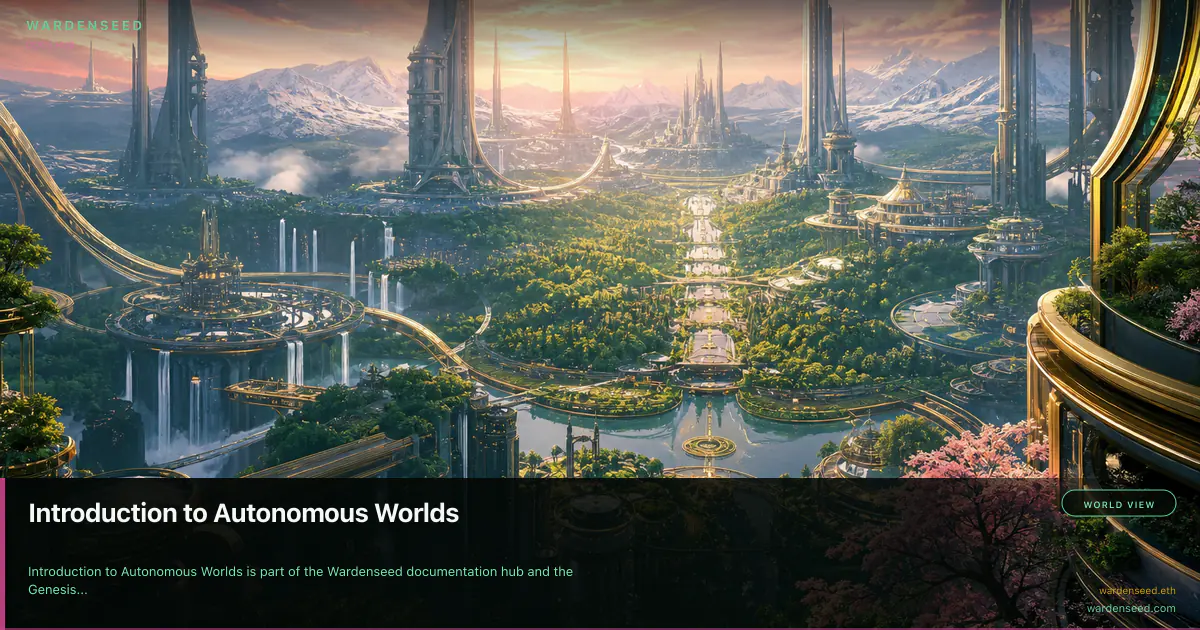 Introduction to Autonomous Worlds