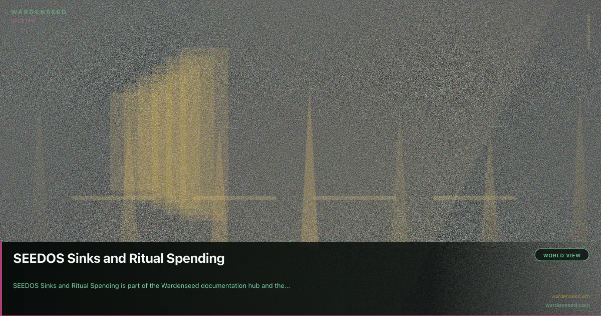 SEEDOS Sinks and Ritual Spending
