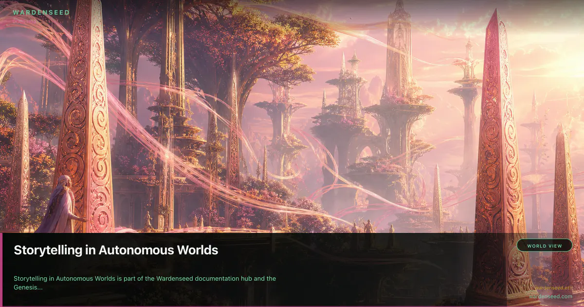 Storytelling in Autonomous Worlds