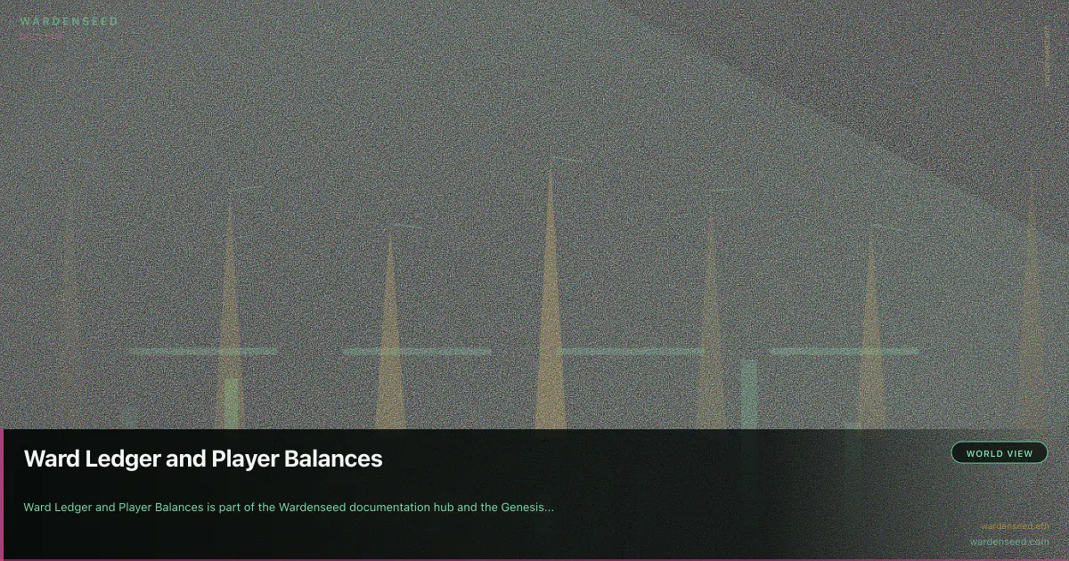 Ward Ledger and Player Balances